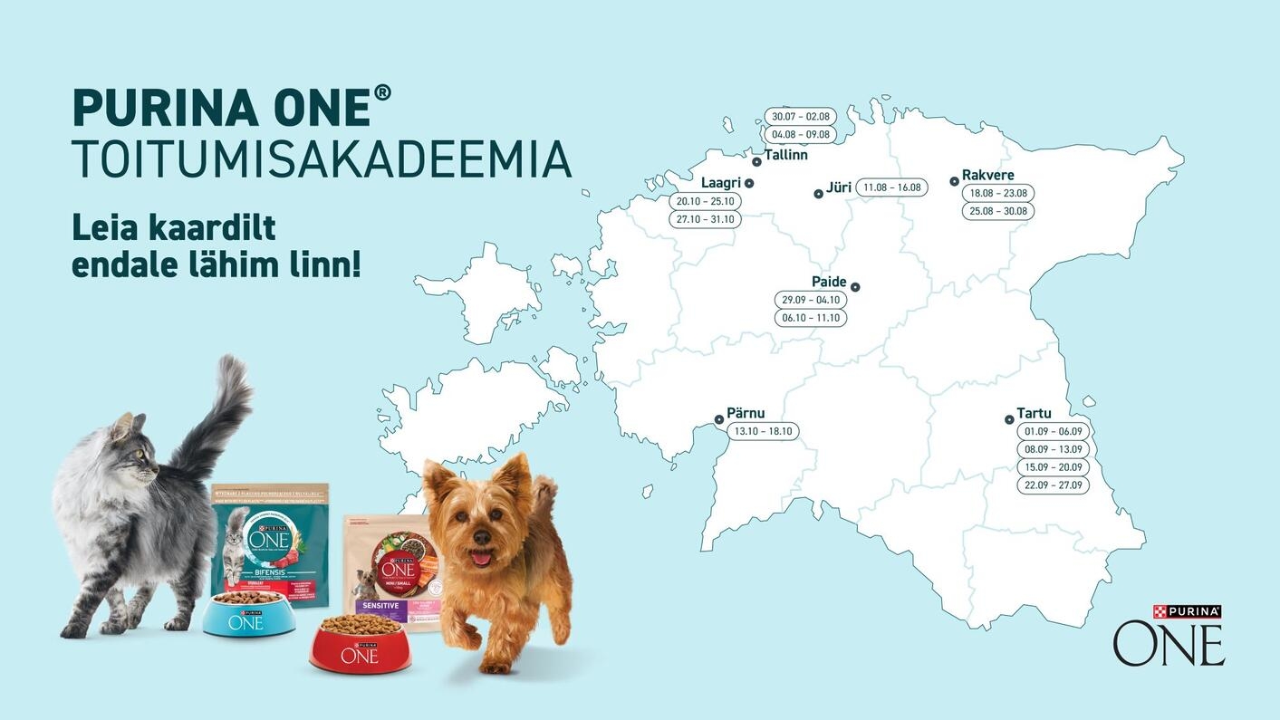 „Purina ONE’i“ toitumisakadeemia jõuab taas Eesti linnadesse.