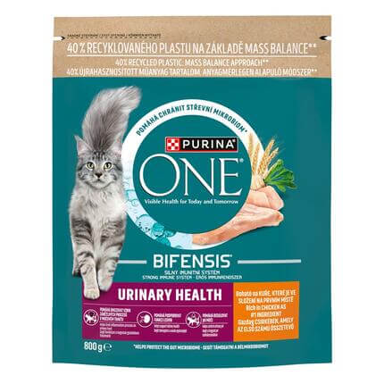 PURINA ONE® URINARY CARE, rohke kanaga, kuiv kassitoit täiskasvanud kassidele