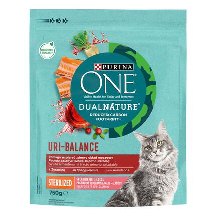 PURINA ONE® DualNature® Sterilcat, lõhe ja JÕHVIKATEGA, kuiv kassitoit