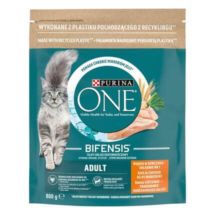 PURINA ONE® ADULT, rohke kanaga, kuiv kassitoit täiskasvanud kassidele