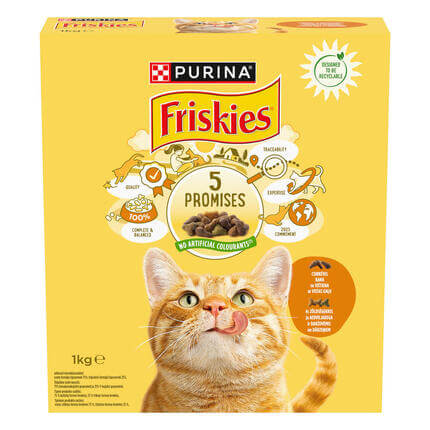FRISKIES® kuiv kassitoit kana ja köögiviljadega 1kg