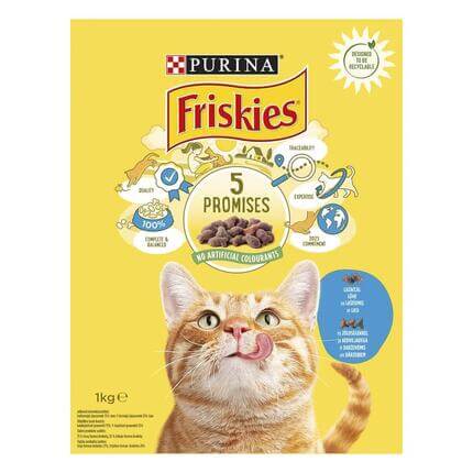 FRISKIES® kuiv kassitoit lõhe ja köögiviljadega 1kg