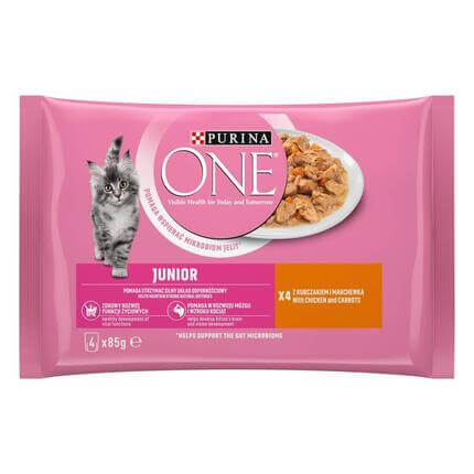 PURINA ONE® JUNIOR Minifileed kiisueine kastmes kanaga 4x85g
