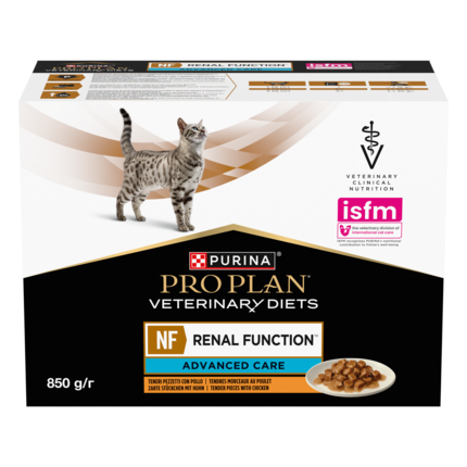 PURINA® PROPLAN® VETERINARY DIETS NF Renal Function™ Advanced Care, hõrgud kanatükid kastmes, kassi märgsööt