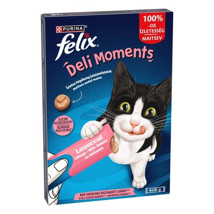 FELIX Deli Moments täiendsööt täiskasvanud kassidele lõhe 4x10g