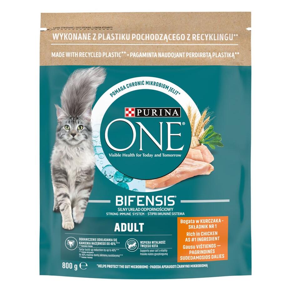 PURINA ONE® ADULT, rohke kanaga, kuiv kassitoit täiskasvanud kassidele