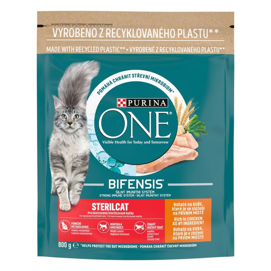 PURINA ONE® STERILCAT, rohke kanaga, kuiv kassitoit