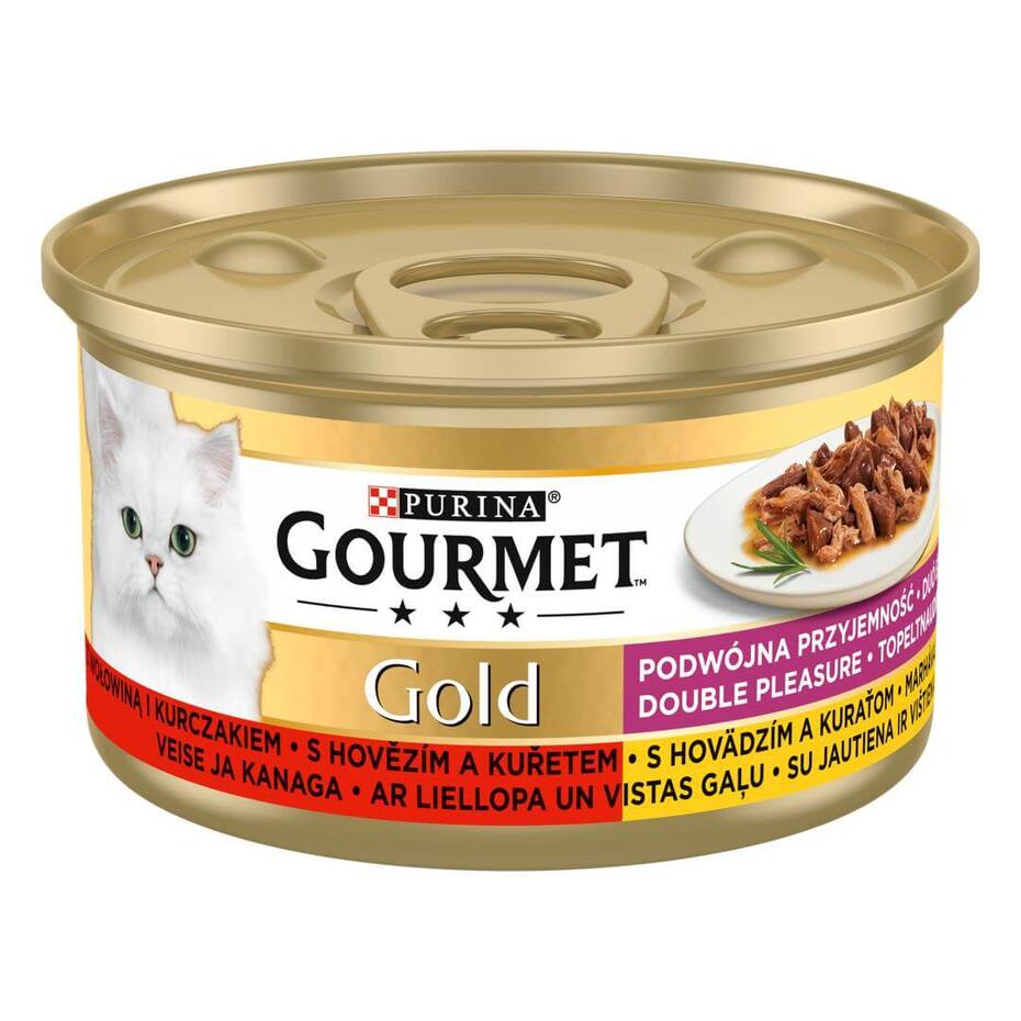 GOURMET™ GOLD DOUBLE PLEASURE kiisueine veise ja kanaga 85g