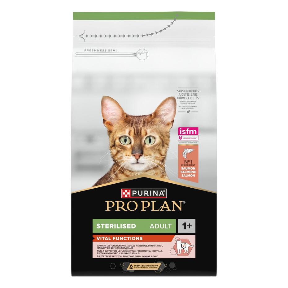 PURINA® PRO PLAN® Sterilised Adult 1+ Vital Functions Rich in salmon
