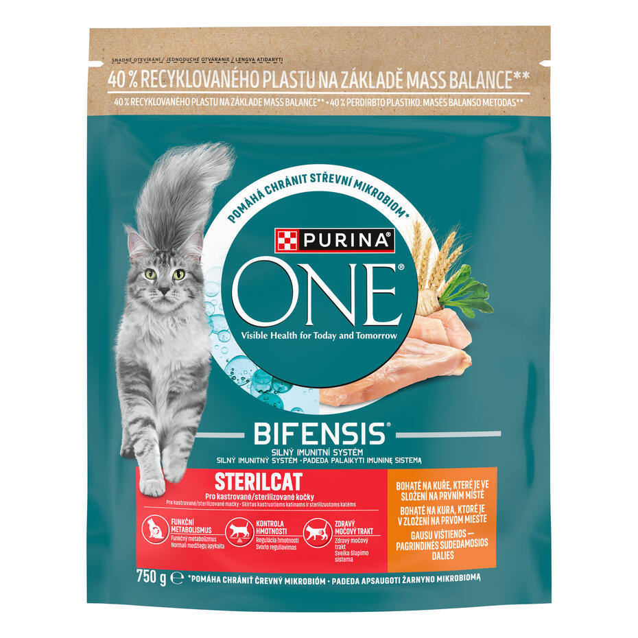PURINA ONE® STERILCAT, rohke kanaga, kuiv kassitoit