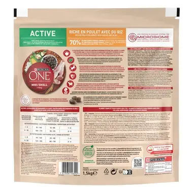 Purina ONE® MINI/SMALL < 10kg Active rohke kana ja riisiga, kuiv koeratoit