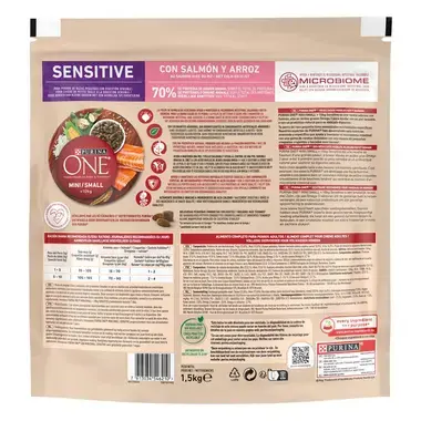 Purina ONE® MINI/SMALL < 10 kg Sensitive rohke lõhe ja riisiga, kuiv koeratoit