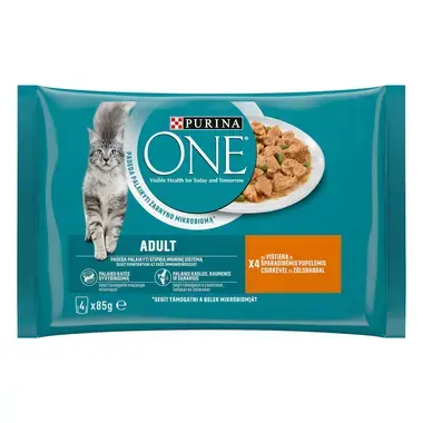 PURINA ONE® ADULT, minifileed kastmes kana ja roheliste ubadega, kiisueine