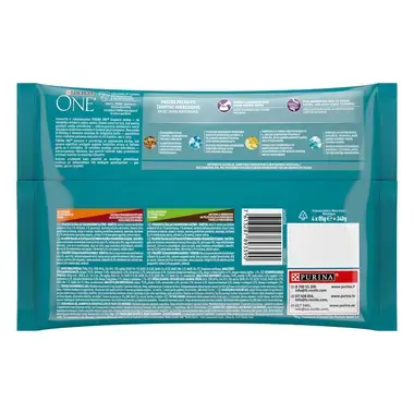 PURINA ONE® DIFFICULT APPETITE, minifileed kana ja veise ning kalkuni ja pardiga 4 x 85 g, kiisueine