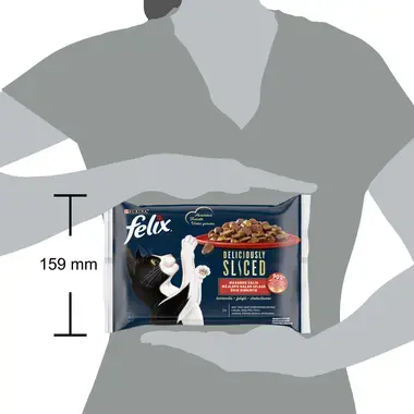 FELIX® Deliciously Sliced Lihavalik (veis, kana, part, kalkun), kiisueine