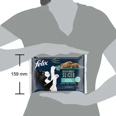 FELIX® Deliciously Sliced Kalavalik (lõhe, tuunikala, tursk, lest), kiisueine