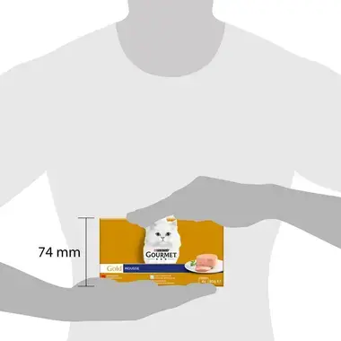 GOURMET® GOLD pasteet kassidele valik veise, tuunikala, maksa ja kalkuniga 4x85g