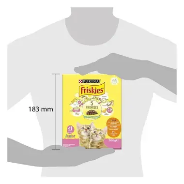 FRISKIES® JUNIOR kuiv kassitoit kana, kalkuni, köögiviljade ja piimaga 300g