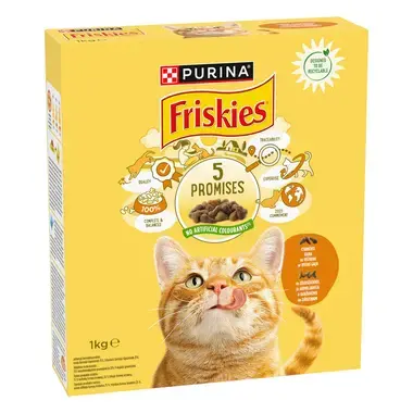 FRISKIES® kuiv kassitoit kana ja köögiviljadega 1kg