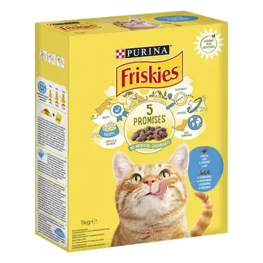 FRISKIES® kuiv kassitoit lõhe ja köögiviljadega 1kg