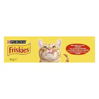 FRISKIES® kuiv kassitoit veise, kana ja köögiviljadega 1kg