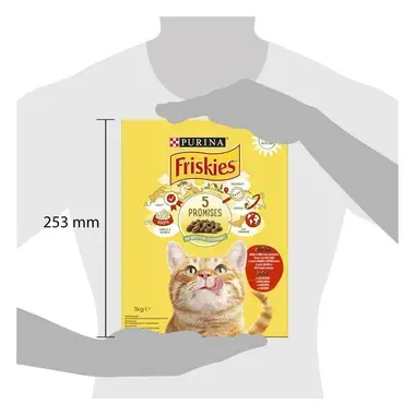FRISKIES® kuiv kassitoit veise, kana ja köögiviljadega 1kg