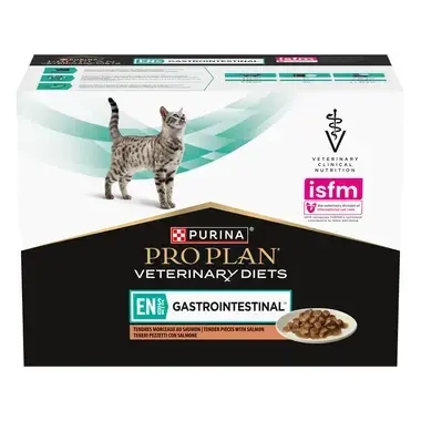 PURINA® PRO PLAN® VETERINARY DIETS EN St/Ox Gastrointestinal™ hõrgud lõhetükid kastmes, kassi märgsööt