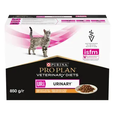 PURINA® PRO PLAN® VETERINARY DIETS UR St/Ox Urinary, hõrgud kanatükid kastmes, kassi märgsööt