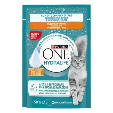 Kanamaitseline PURINA ONE® HYDRALIFE™ – täiendsööt, mis aitab toetada sinu kassi veetarbimist