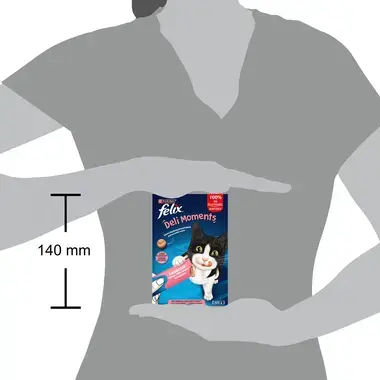 FELIX Deli Moments täiendsööt täiskasvanud kassidele lõhe 4x10g