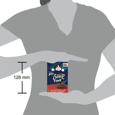 FELIX Soup Time Original täiendsööt täiskasvanud kassidele lihavalik 6x48g